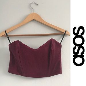 ASOS Shimmering Fuchsia Bustier Top• 4